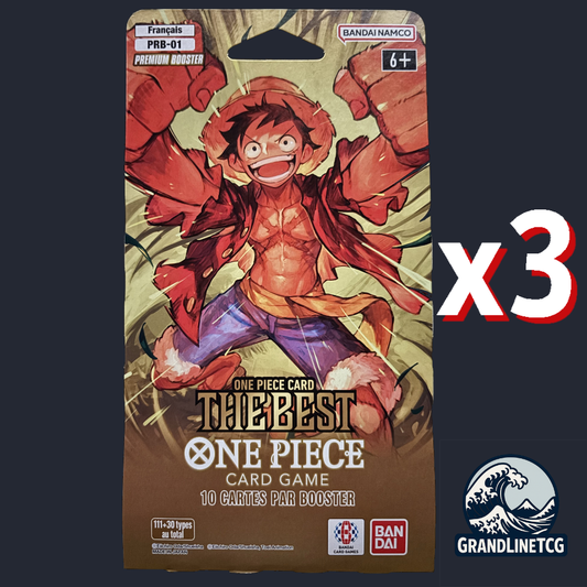 LOT 3 PREMIUM BOOSTER BLISTER ONE PIECE PRB01 - ONE PIECE CARD THE BEST (FR)